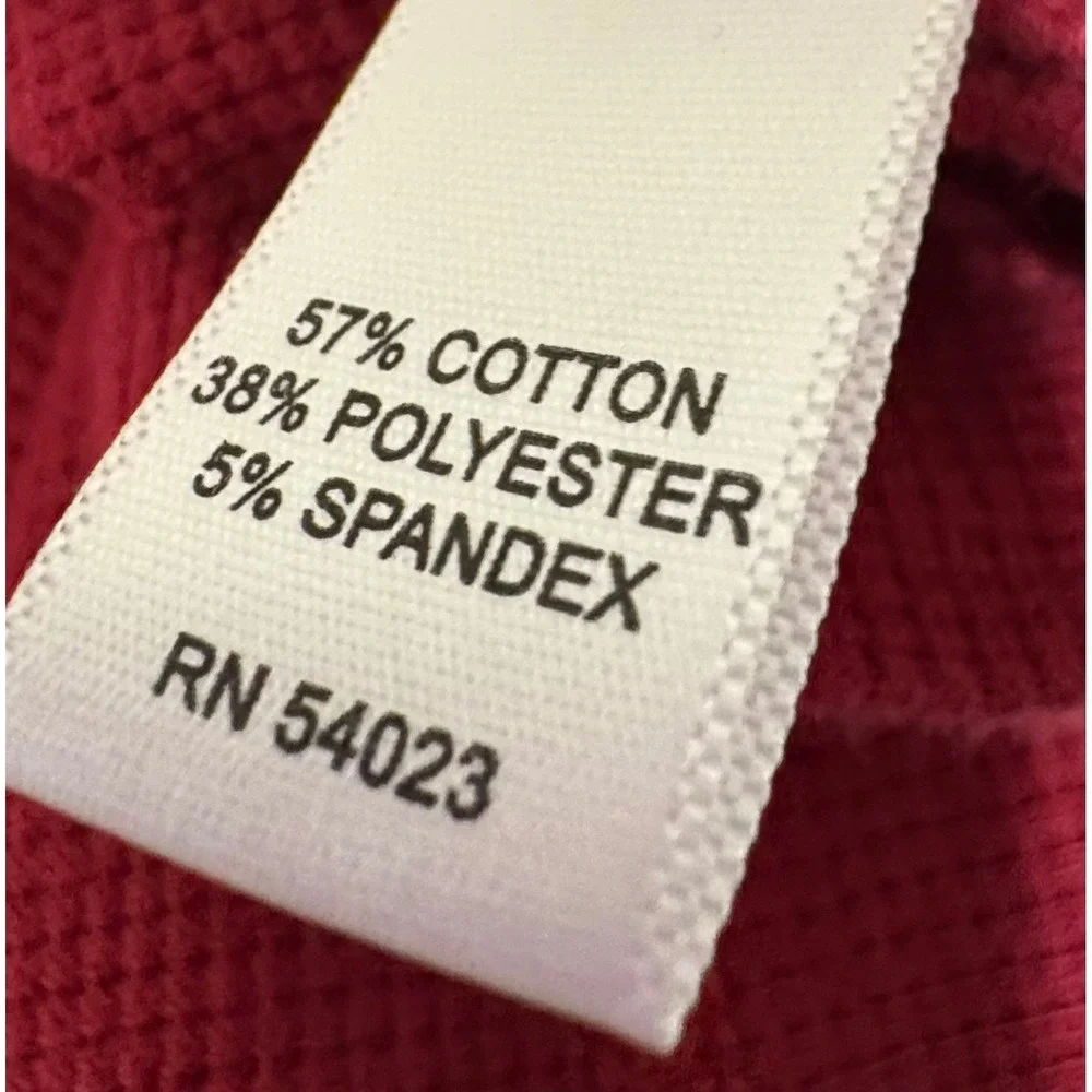 Banana Republic‎ Mens Waffle Knit Shirt XL Red Long Sleeve Heritage Workwear